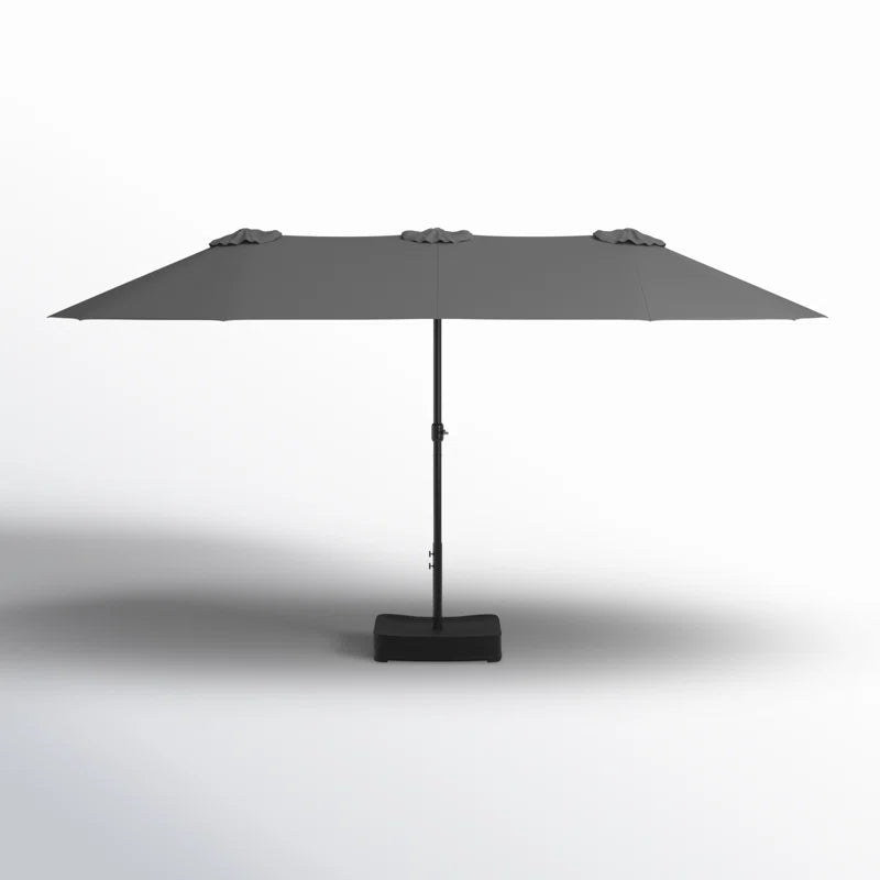 Nyasia 180" X 108" Rectangular Market Umbrella with Base