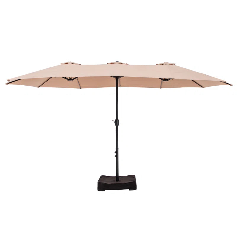 Nyasia 180" X 108" Rectangular Market Umbrella with Base