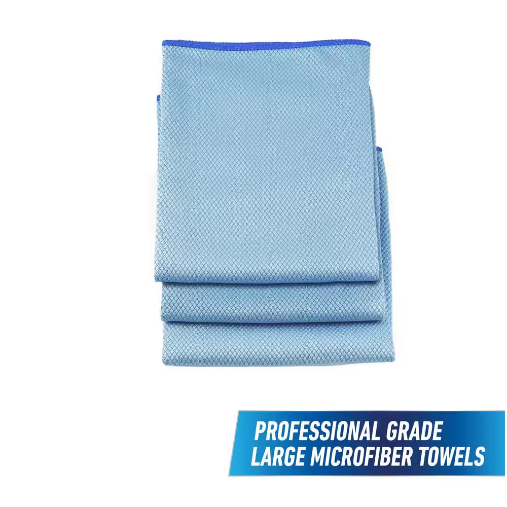 18 In. Large Microfiber Cleaning Cloths (3-Count)