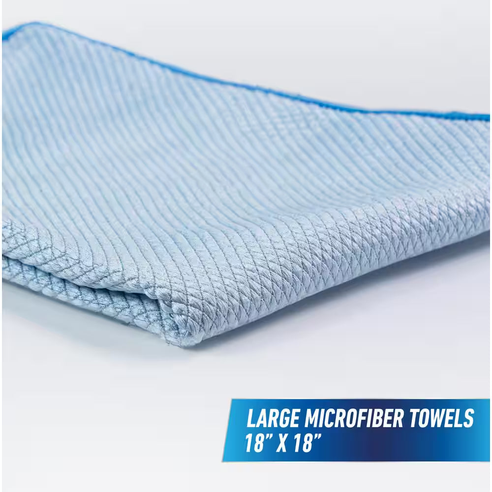 18 In. Large Microfiber Cleaning Cloths (3-Count)