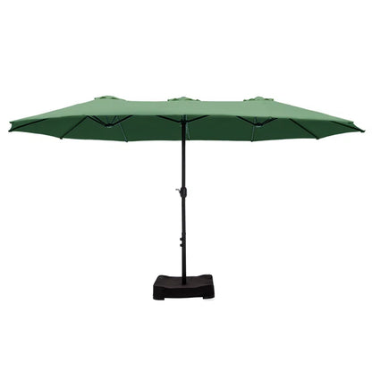 Nyasia 180" X 108" Rectangular Market Umbrella with Base