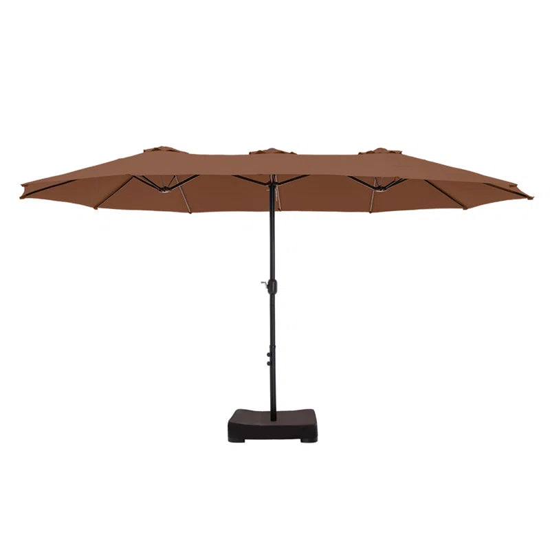 Nyasia 180" X 108" Rectangular Market Umbrella with Base