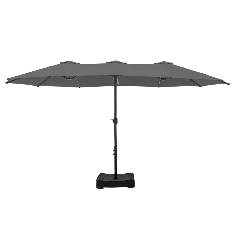 Nyasia 180" X 108" Rectangular Market Umbrella with Base