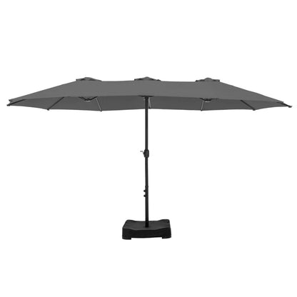 Nyasia 180" X 108" Rectangular Market Umbrella with Base