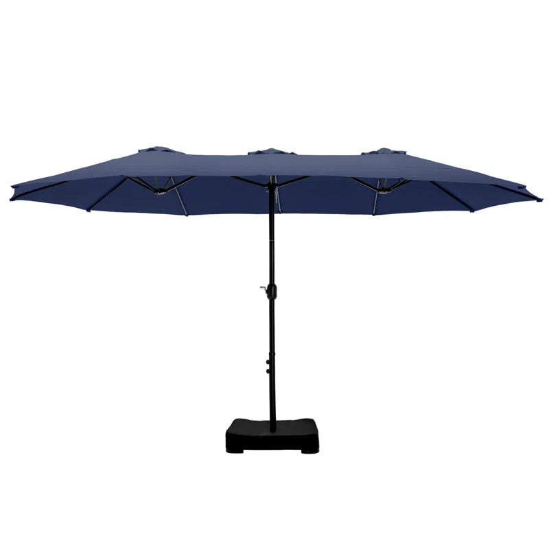 Nyasia 180" X 108" Rectangular Market Umbrella with Base