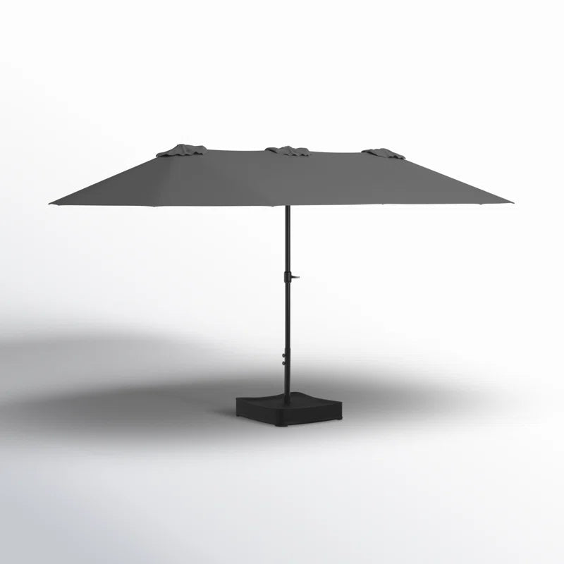 Nyasia 180" X 108" Rectangular Market Umbrella with Base